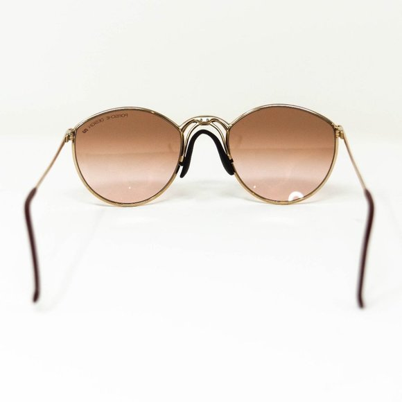 Porsche Design Gold Frame Sunglasses w Leather Nose Pad - Picture 6 of 6
